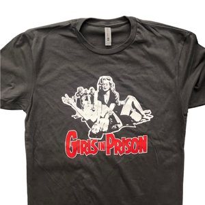 Vintage reprint “Girl In Prison” tee slate gray…. Probation or parole 😩